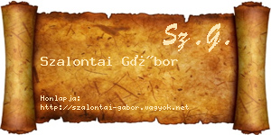 Szalontai Gábor névjegykártya