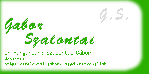 gabor szalontai business card