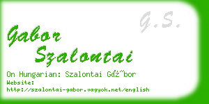 gabor szalontai business card